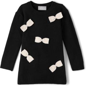 imageThe Childrens Place Baby Girls and Toddler Long Sleeve Sweater DressBlack Bows
