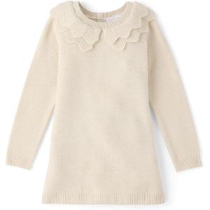 imageThe Childrens Place Baby Girls and Toddler Long Sleeve Sweater DressWhite Daisy