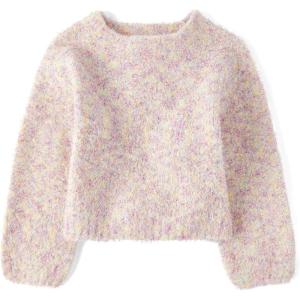 imageThe Childrens Place Girls Long Sleeve Crew Neck Pullover SweaterRasinbow Eyelash