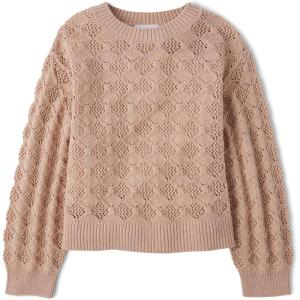 imageThe Childrens Place Girls Long Sleeve Crew Neck Pullover SweaterWarm Blush