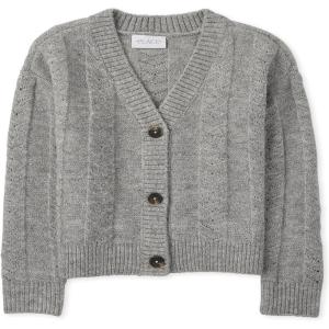 imageThe Childrens Place Girls Long Sleeve Knit Button Front CardiganHT Mist