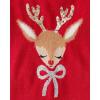 imageThe Childrens Place Girls Long Sleeve Sweater DressClassic Red Reindeer