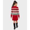 imageThe Childrens Place Girls Long Sleeve Sweater DressRed Fairisle
