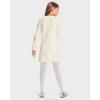 imageThe Childrens Place Girls Long Sleeve Sweater DressWhite Cable Knit