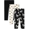 imageThe Childrens Place BabyGirls and Toddler Printed Leggings MultipacksBowsBlackHearts 3pack