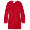 imageThe Childrens Place Girls Long Sleeve Sweater DressCable Knit Red