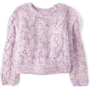 imageThe Childrens Place BabyGirls and Toddler Long Sleeve Crew Neck Pullover SweaterFading Rose
