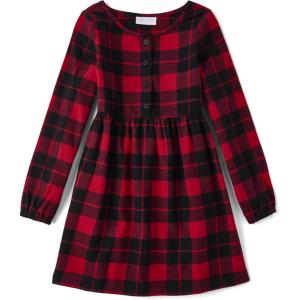 imageThe Childrens Place Girls Long Sleeve Sweater DressRed Buffalo Plaid