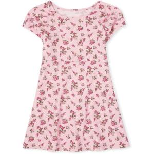 imageThe Childrens Place Girls Short Sleeve Casual Everyday DressesLt Plum