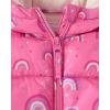 imageThe Childrens Place babygirls And Toddler Medium Weight Windresistant Waterresistant Puffer JacketJazzberry Rainbows