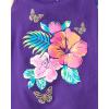 imageThe Childrens Place babygirls And Toddler Sleeveless Tank Top and Shorts 2piece SetPurple Tropical Set