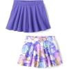 imageThe Childrens Place Baby Girls and Toddler Stretchy Waistband SkortButterflyPurple 2pack