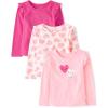 imageThe Childrens Place BabyGirls and Toddler Assorted Long Sleeve Knit ShirtHeartsPink HeartsPink