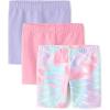 imageThe Childrens Place BabyGirls and Toddler Bike ShortsTie DyePinkPurple 3pack