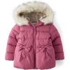 imageThe Childrens Place babygirls And Toddler Medium Weight Windresistant Waterresistant Puffer JacketRose Heart Bubble