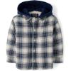 imageThe Childrens Place Baby Boys and Toddler Long Sleeve Hooded ShacketStoneybrook Plaid
