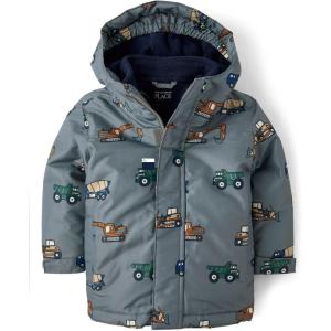 imageThe Childrens Place Baby Boys and Toddler Heavy 3 in 1 Winter Jacket Wind WaterResistant Shell Fleece InnerThunderstorm
