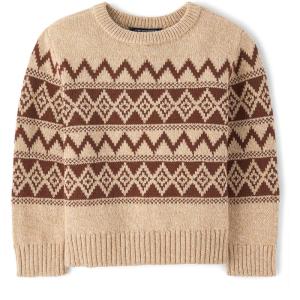 imageThe Childrens Place BabyBoys and Toddler Long Sleeve Crew Neck Pullover SweaterTerra Fairisle