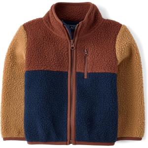 imageThe Childrens Place babyboys And Toddler Long Sleeve Sherpa Fleece Full Zip JacketTerra