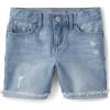 imageDenim Midi ShortsDestructed Rose Wash