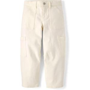 imageThe Childrens Place Girls Barrel Leg JeansEcru
