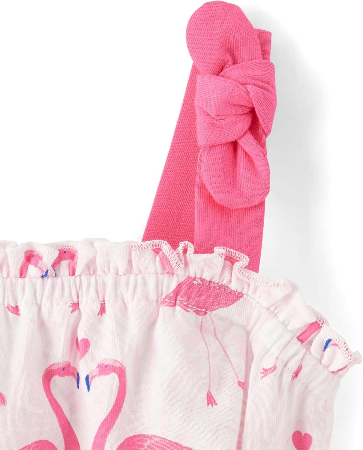 imageThe Childrens Place Baby Girls and Toddler Sleveless Fashion DressFlamingos Tiered