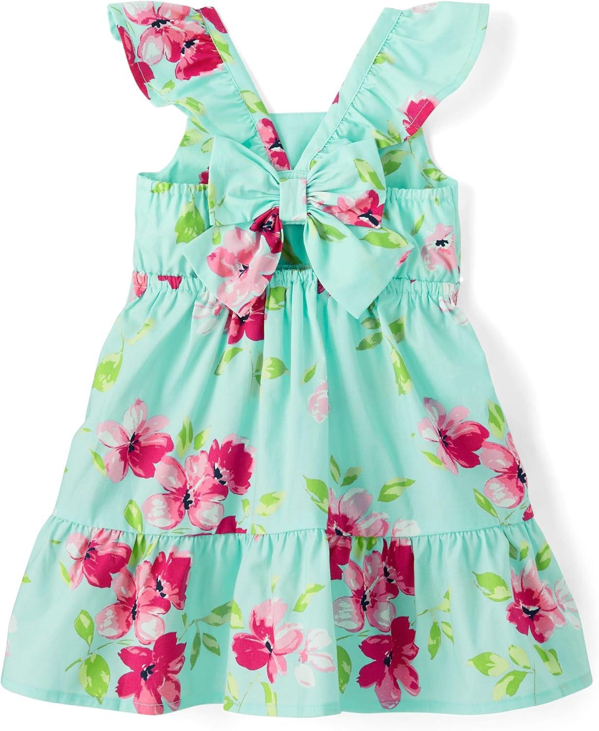 imageThe Childrens Place Baby Girls and Toddler Sleveless Fashion DressMint Tea Tiered