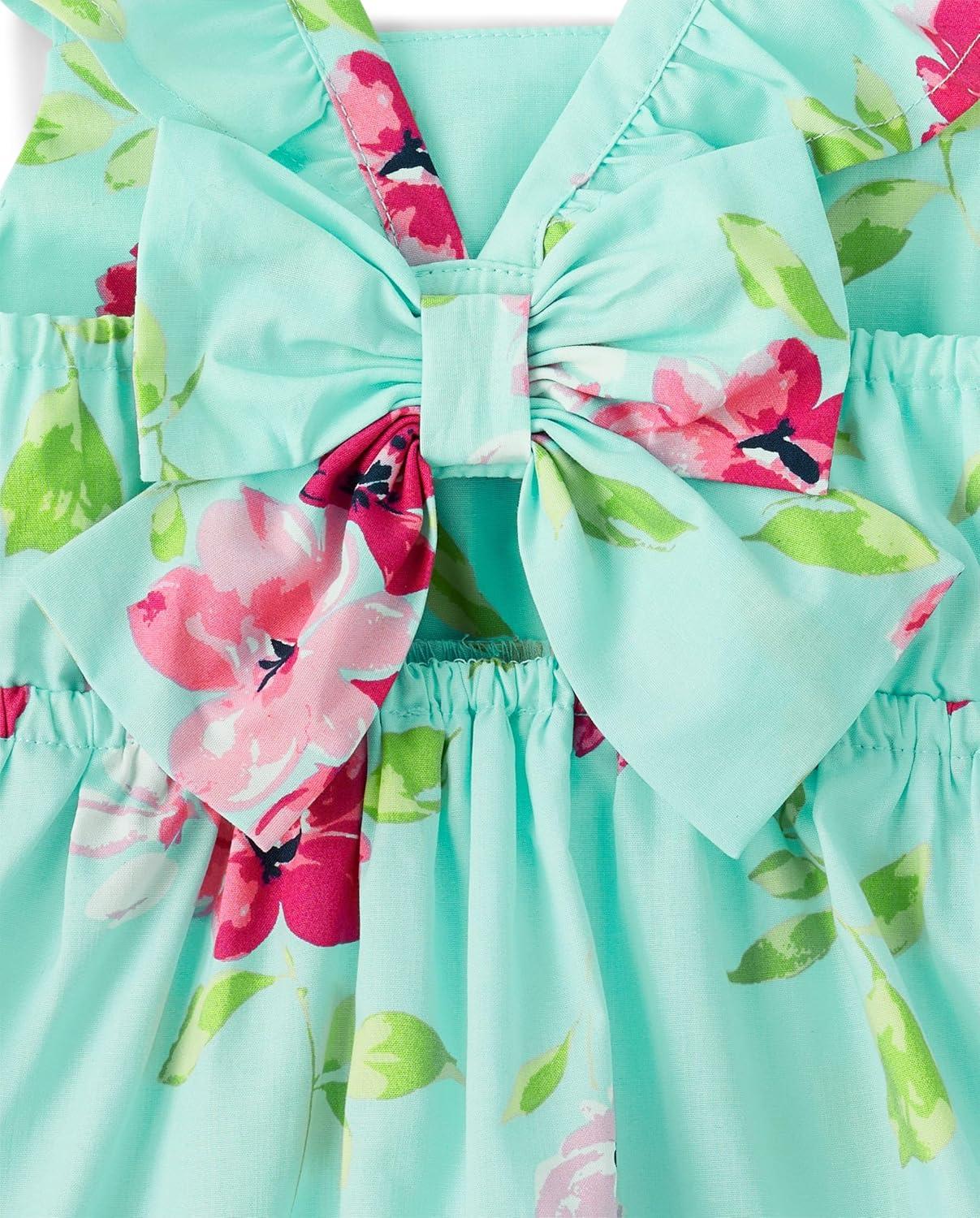 imageThe Childrens Place Baby Girls and Toddler Sleveless Fashion DressMint Tea Tiered