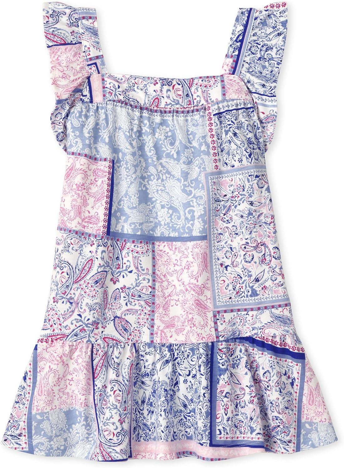 imageThe Childrens Place Baby Girls and Toddler Sleveless Fashion DressNavy Flutter