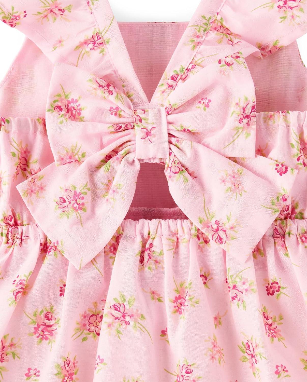 imageThe Childrens Place Baby Girls and Toddler Sleveless Fashion DressPink Floral Tiered