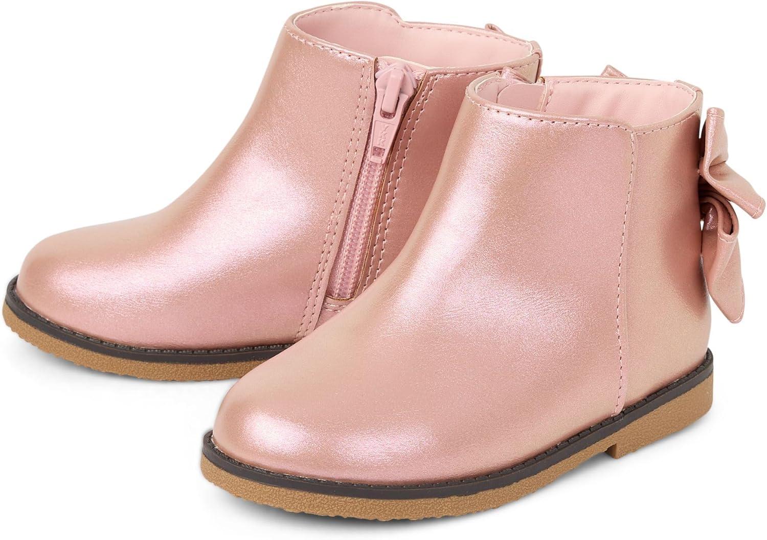 imageThe Childrens Place Girls and Toddler Ankle BootsPink Bow