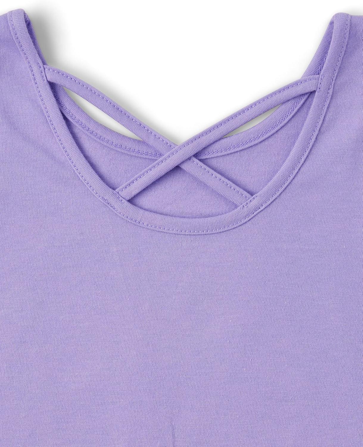 imageThe Childrens Place babygirls And Toddler Short Sleeve Top and Shorts 2piece SetPurple Butterfly Set