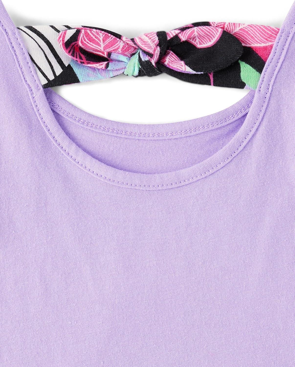 imageThe Childrens Place babygirls And Toddler Tank Top and Shorts 2 Piece Outfit SetPurple Tucan