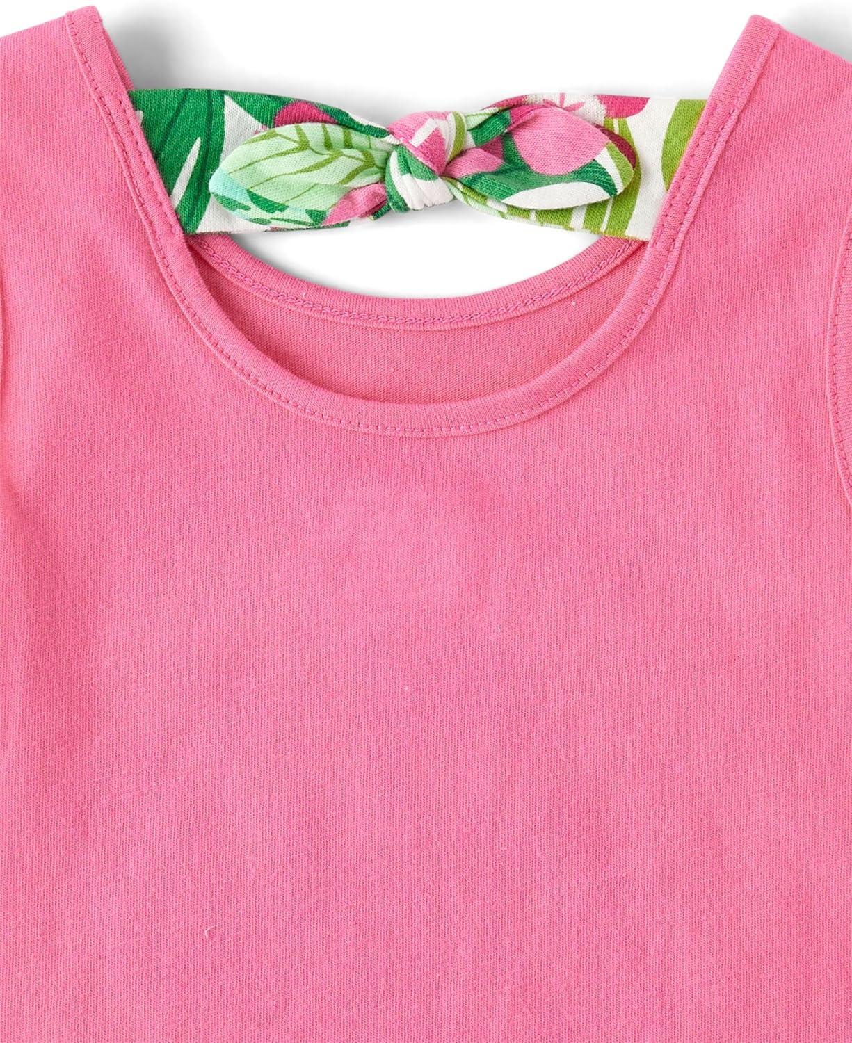 imageThe Childrens Place babygirls And Toddler Tank Top and Shorts 2 Piece Outfit SetTropical Cutie Flamingo