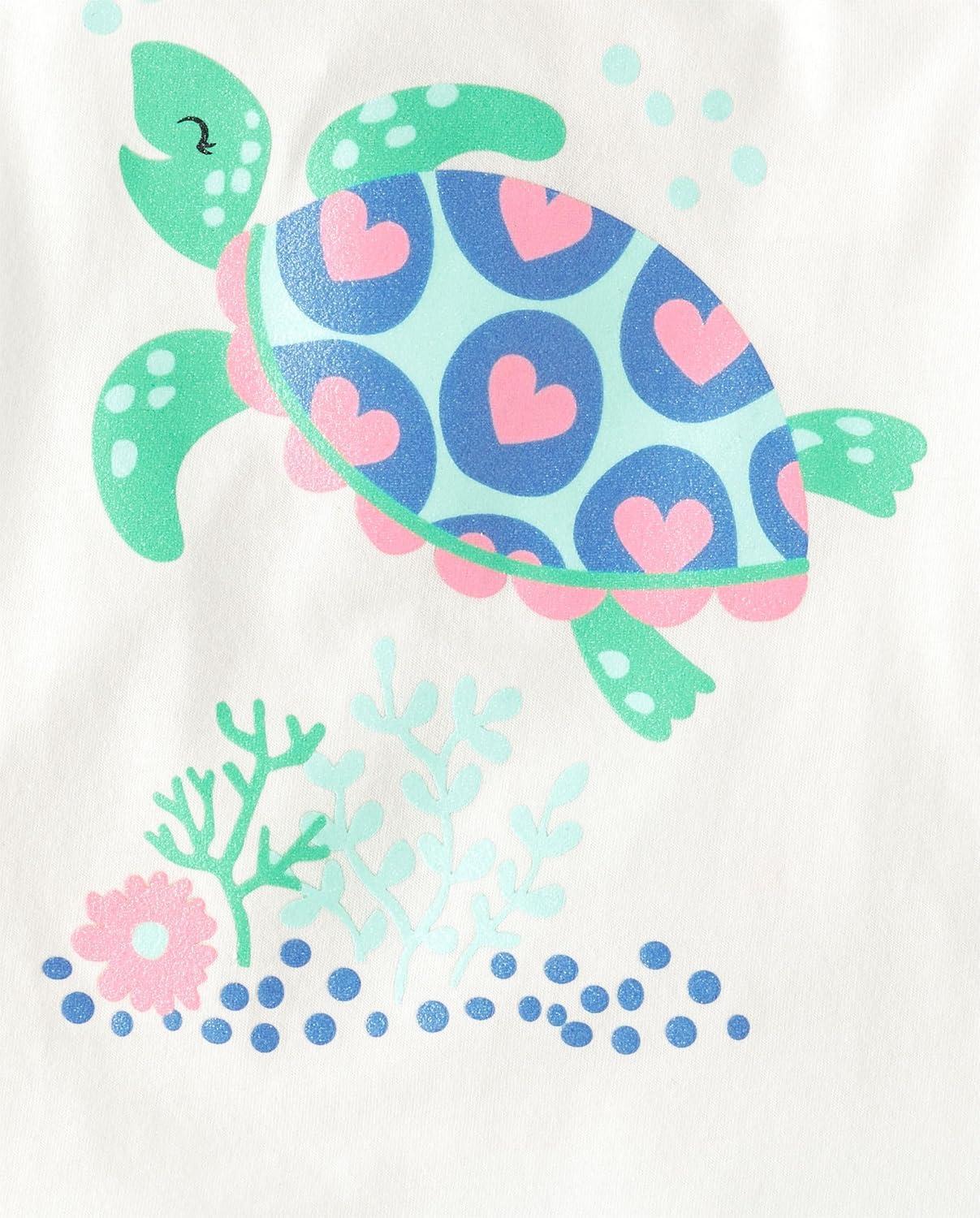 imageThe Childrens Place babygirls And Toddler Tank Top and Shorts 2 Piece Outfit SetTurtle