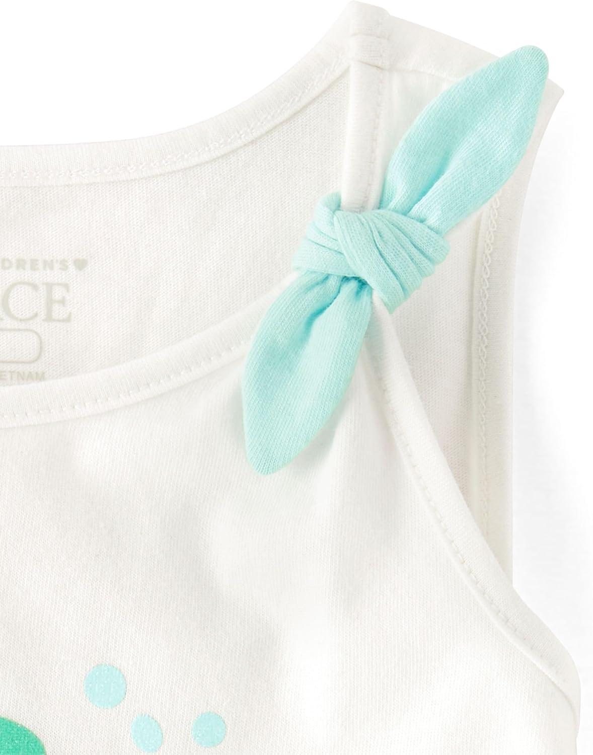 imageThe Childrens Place babygirls And Toddler Tank Top and Shorts 2 Piece Outfit SetTurtle