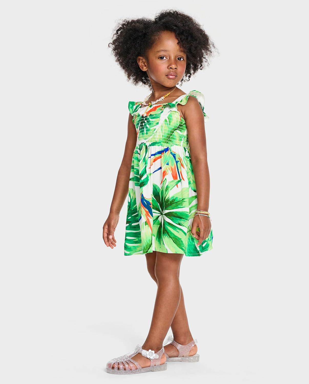 imageThe Childrens PlaceBabyGirlsand Toddler Sleeveless Dressy DressesTropical Renew Blue4 Years