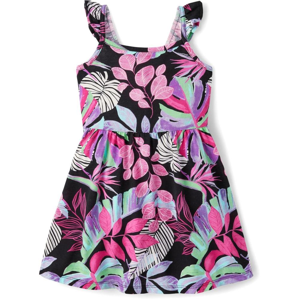imageThe Childrens Place Baby Girls and Toddler Sleeveless Casual DressesBlack Tropical