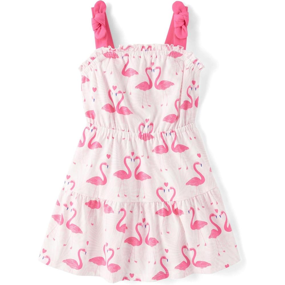 imageThe Childrens Place Baby Girls and Toddler Sleveless Fashion DressFlamingos Tiered