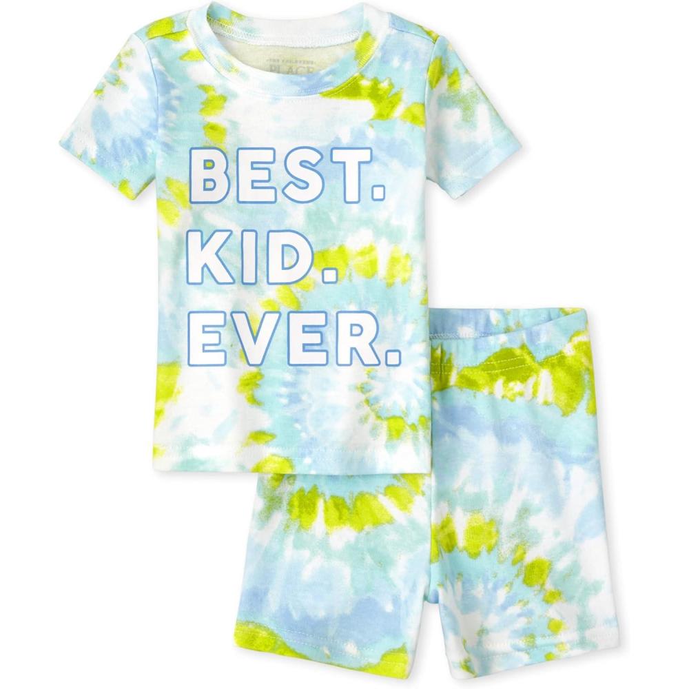 imageThe Childrens Place Baby Girls and Toddler Tie Front Denim Pull On ShortsBlue Tie Dye