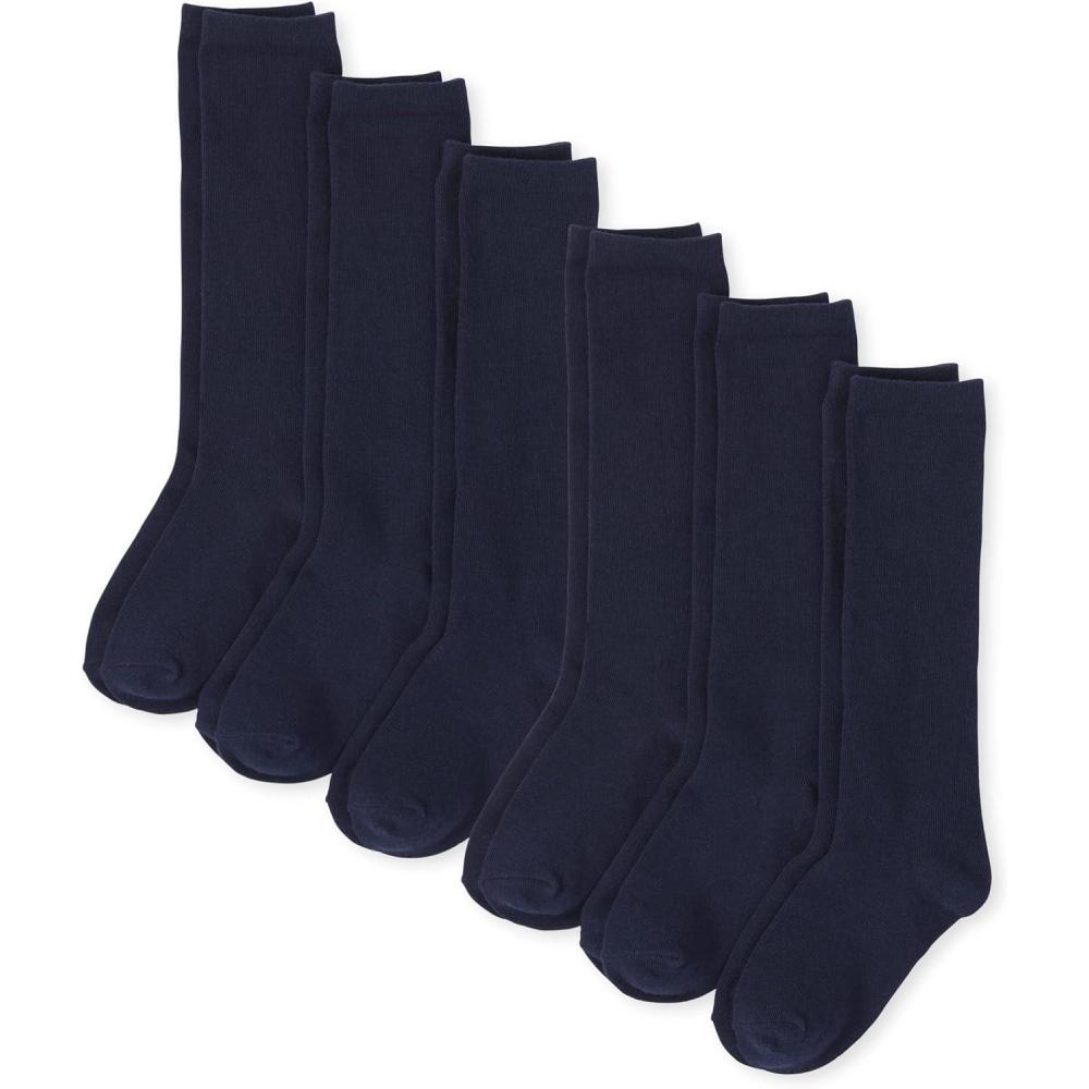 imageThe Childrens Place Girls Knee Socks Variety PackBlue 6pack