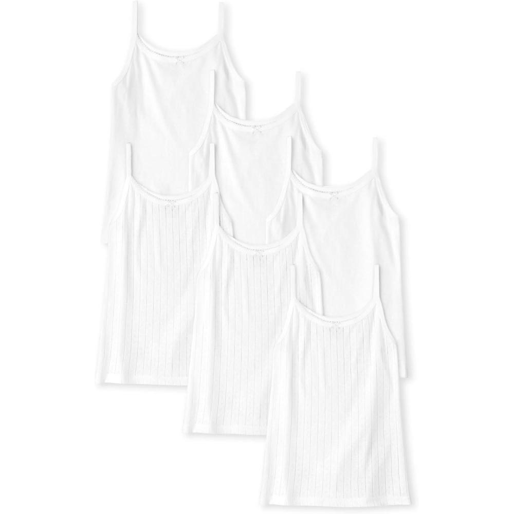 imageThe Childrens Place Girls Sleeveless CamiWhite 6pack