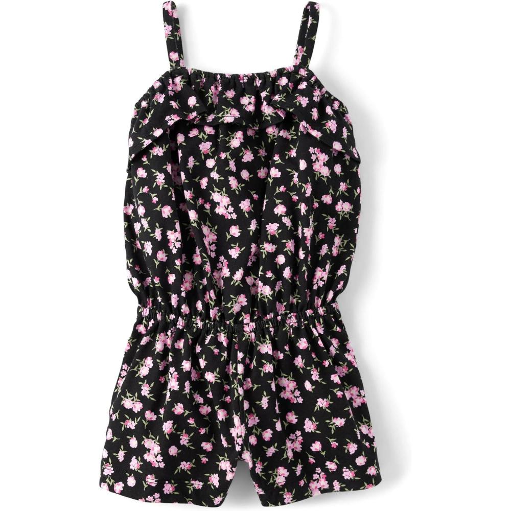 imageThe Childrens Place babygirls And Toddler Casual Sleeveless Shorts RomperTiaras Pink