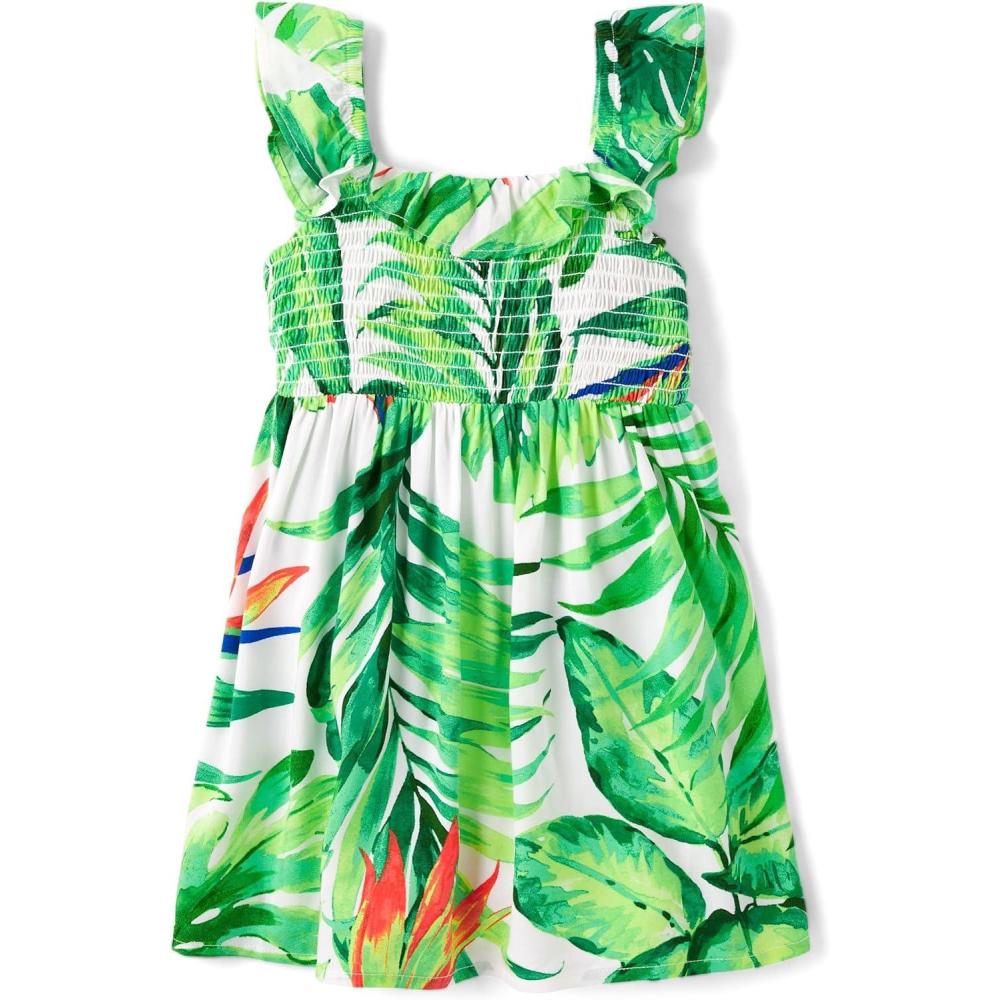 imageThe Childrens PlaceBabyGirlsand Toddler Sleeveless Dressy DressesTropical Renew Blue4 Years