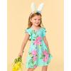 imageThe Childrens Place BabyGirls and Toddler Tiered Dress Short SleeveGreen Floral Babydoll