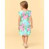 imageThe Childrens Place BabyGirls and Toddler Tiered Dress Short SleeveGreen Floral Babydoll