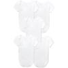 imageThe Childrens Place unisexbaby And Newborn Short Sleeve Bodysuits MultipacksWhite  5 Pack