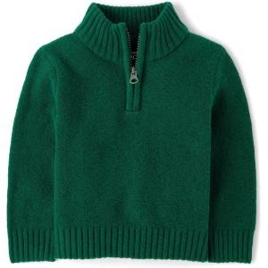 imageThe Childrens Place Baby Boys and Toddler Long Sleeve Quarter Zip Pullover SweaterSpruceshad