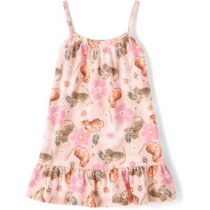 imageThe Childrens Place Baby Girls and Toddler Casual Sleeveless Tiered DressesBallet Pink Floral