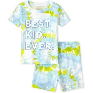 imageThe Childrens Place Baby Girls and Toddler Tie Front Denim Pull On ShortsBlue Tie Dye